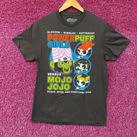 The Power Puff Girls Vs Mojo Jojo Cartoon Classic Retro Design T-Shirt Medium - Picture 1 of 4